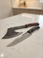 N690 Butcher Knife & Bone Axe