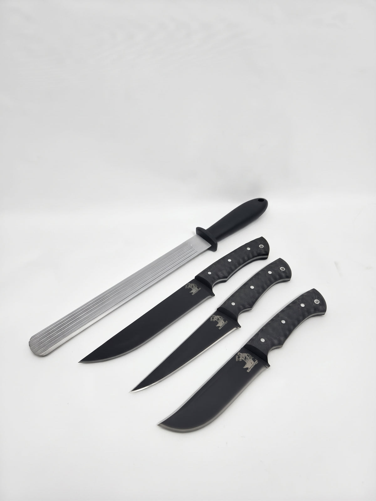 Professional Butcher Knife Set Karadayı (Cleaver + Honing Steel + Bag)