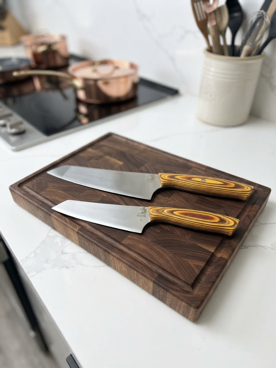 Kiritsuke Chef Knife Set with Cutting Board