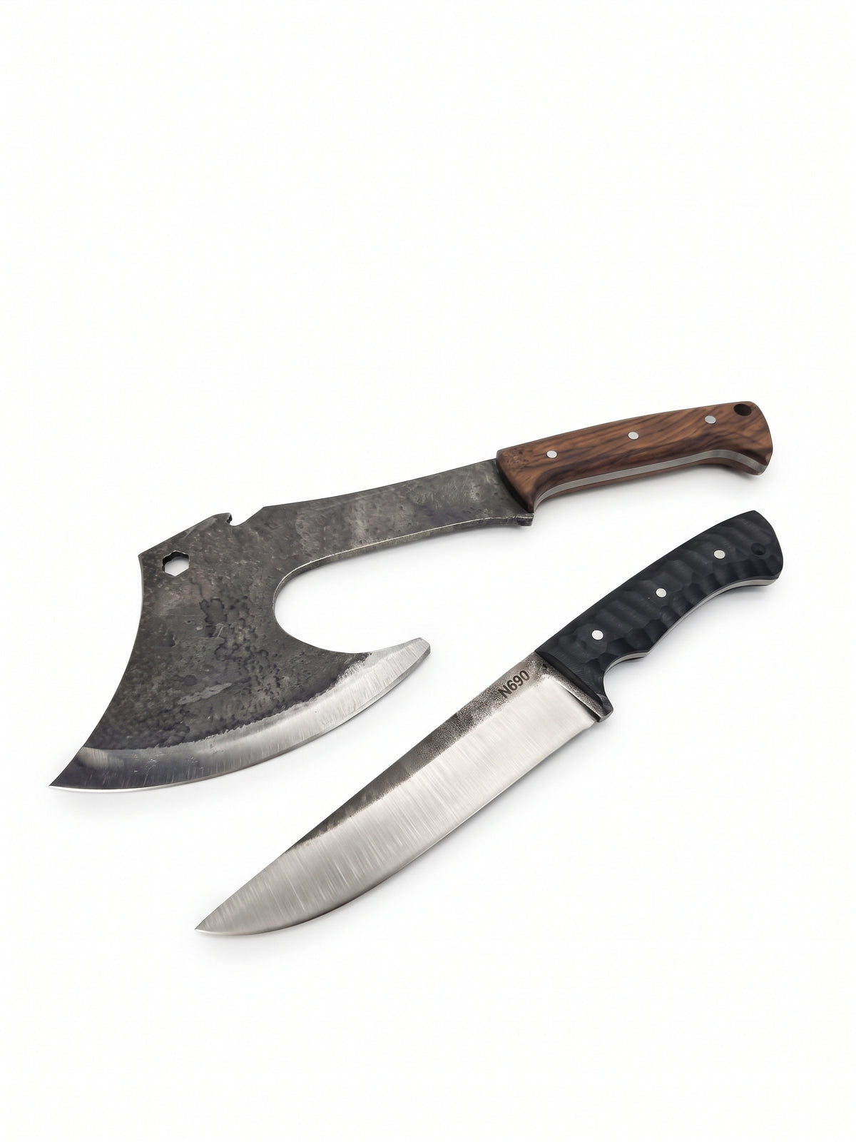 N690 Butcher Knife & Bone Axe
