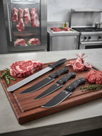 Professional Butcher Knife Set Karadayı + Honing Steel