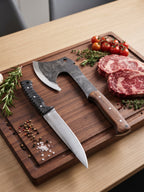 N690 Butcher Knife & Bone Axe