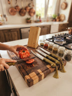 4-Piece Kitchen & Chef Knife Set with Block