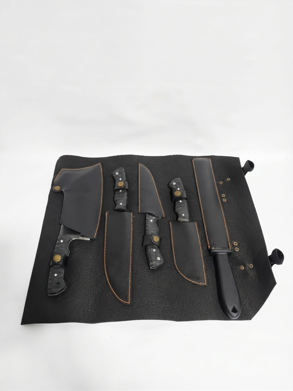 Professional Butcher Knife Set Karadayı (Cleaver + Honing Steel + Bag)