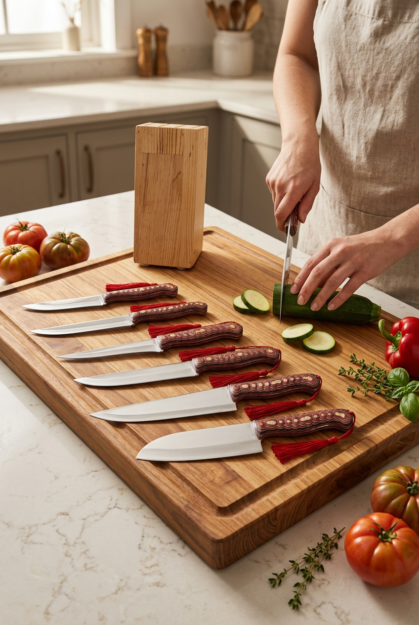 7-Piece Kitchen Knife Set with Block