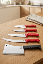 Butcher Knife Set – Vibro Handle No.3 with Large Cleaver