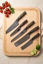 Professional Chef Knife Set 4 – Leopard Edition