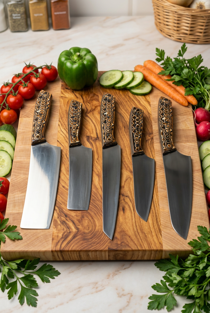 Professional Chef Knife Set 2 – Raindrop Edition