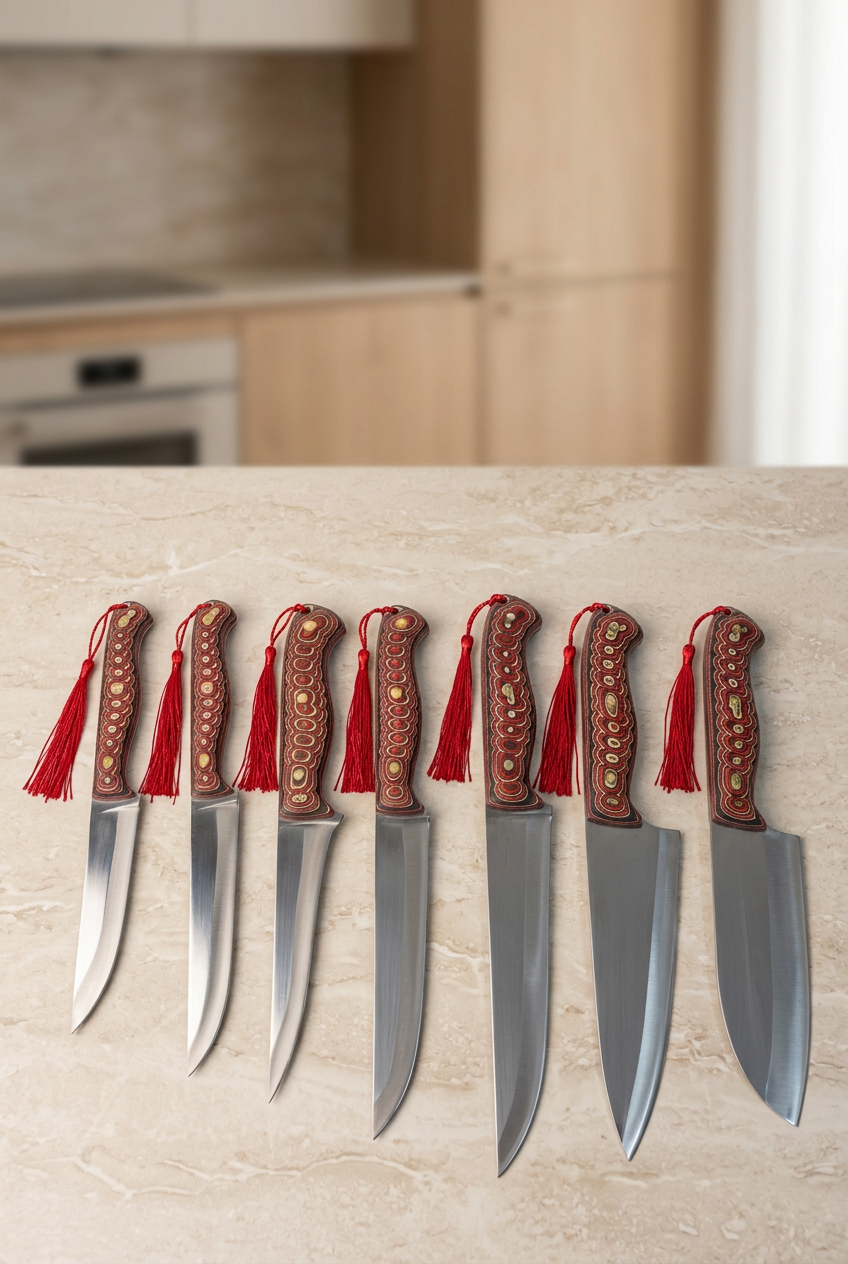 7-Piece Kitchen Knife Set with Block