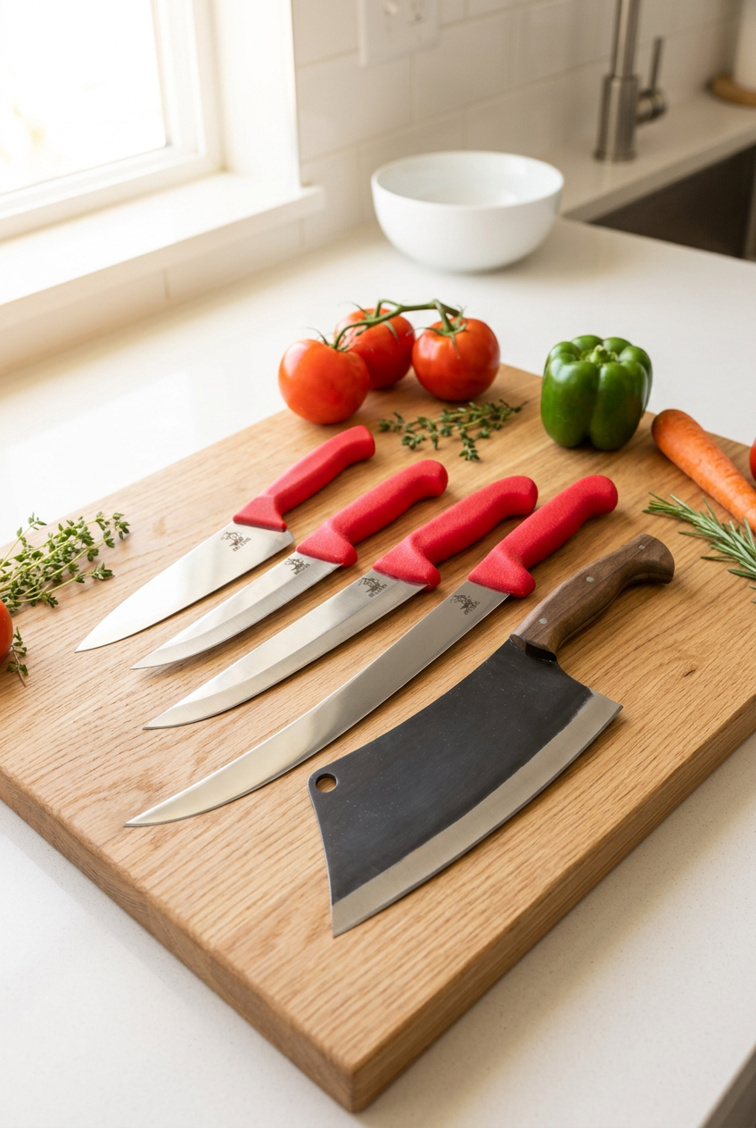 Butcher Knife Set – Vibro Handle No.2 with Cleaver