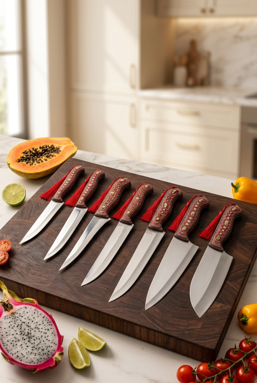 7-Piece Kitchen Knife Set with Block
