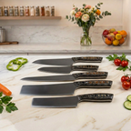 Professional Chef Knife Set 4 – Leopard Edition