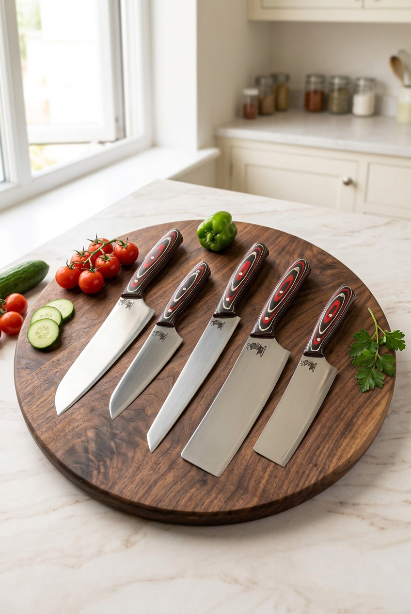 Professional Chef Knife Set – 5 Piece with Bag