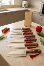 7-Piece Kitchen Knife Set with Block