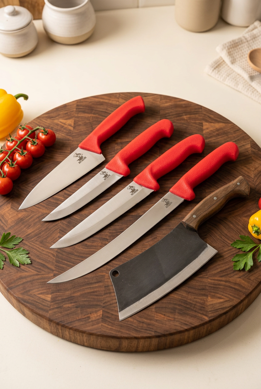 Butcher Knife Set – Vibro Handle No.2 with Cleaver